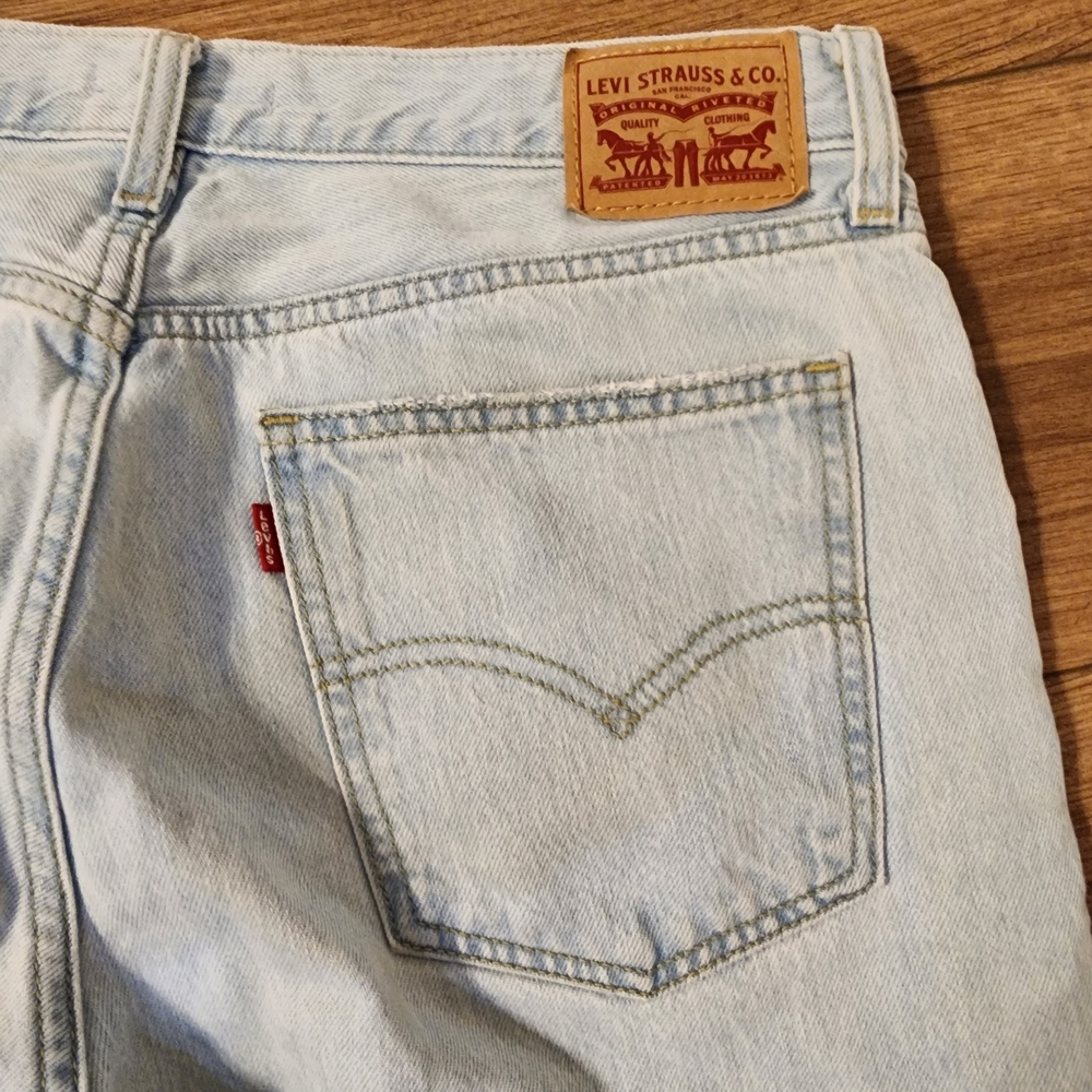 Levi's Distressed Blue Flare Jeans - Picture 9 of 10